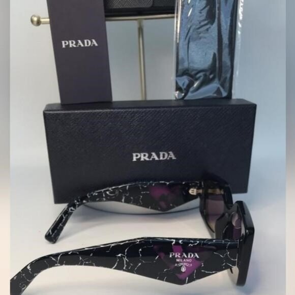 New Authentic PRADA PR15YS 1AB07Q Black/Violet 51 - 21 - 140 - Picture 4 of 9